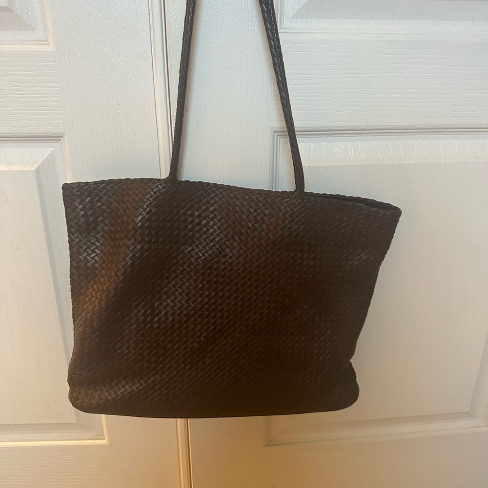 Elegant dark brown  Woven Tote Bag